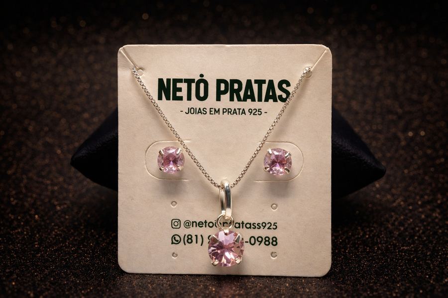 Conjunto Ponto de Luz (Rosa)